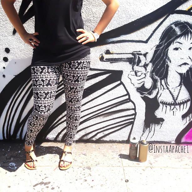 Aztec Asteroid Skull Rack Leggings