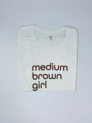 
                
                    Load image into Gallery viewer, Michele Serros ‘Medium Brown Girl/Boy’ T-Shirt
                
            