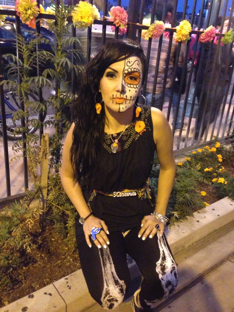 Skeleton Bone Leggings in Bone (White)