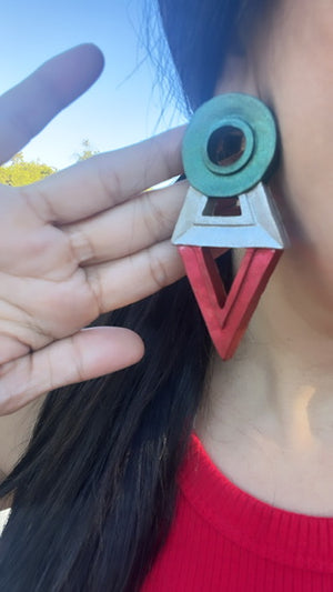 
                
                    Load image into Gallery viewer, Coyolxauhqui Earrings
                
            
